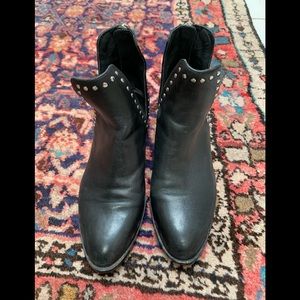 Steve Madden studded leather cut out booties